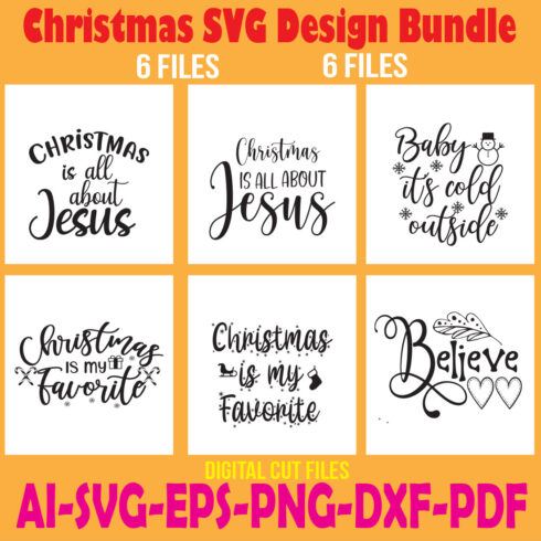 Christmas SVG Design Bundle cover image.