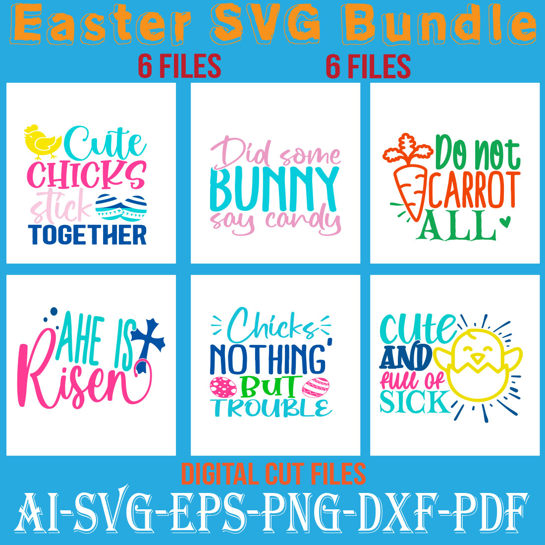 Big Easter SVG Bundle cover image.