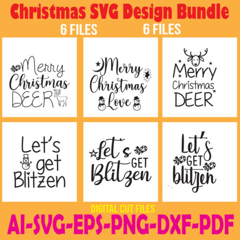 Christmas SVG Design Bundle cover image.