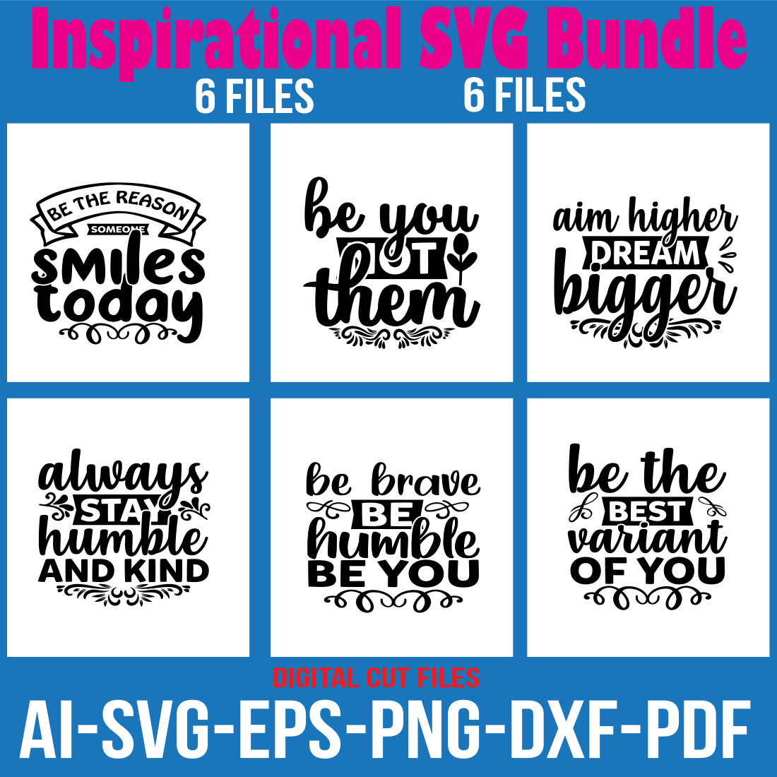 Inspirational SVG Bundle cover image.