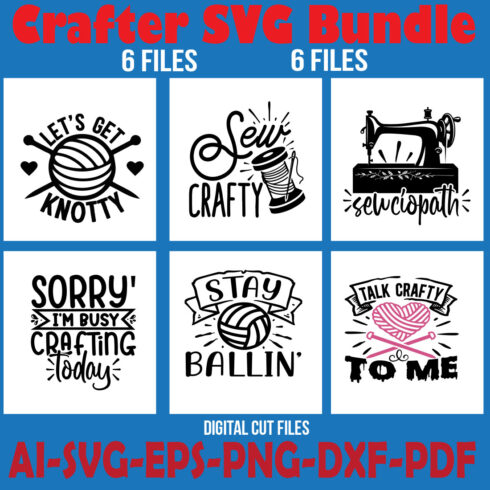 Crafter SVG Bundle cover image.