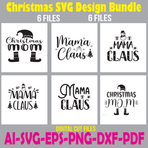 Christmas SVG Design Bundle cover image.