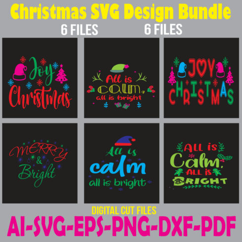 Christmas SVG Design Bundle cover image.