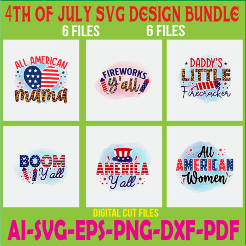 4th of July SVG Design Bundle cover image.