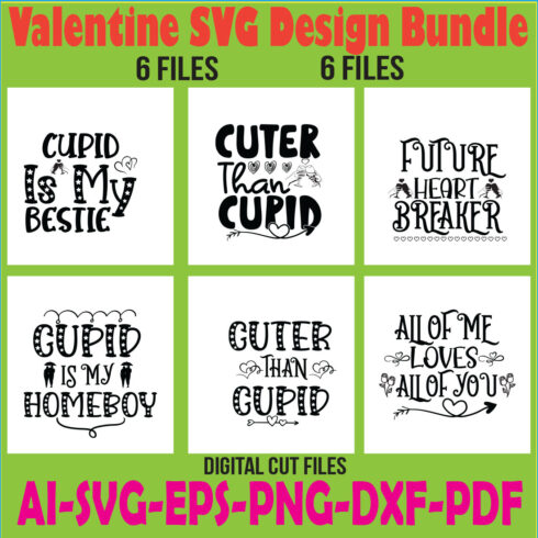 Valentine SVG Design Bundle cover image.