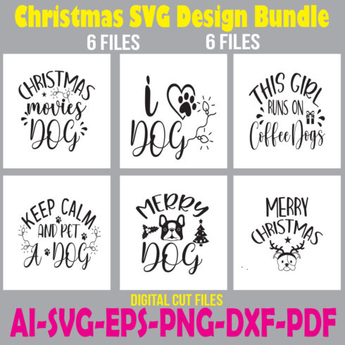 Christmas SVG Design Bundle cover image.