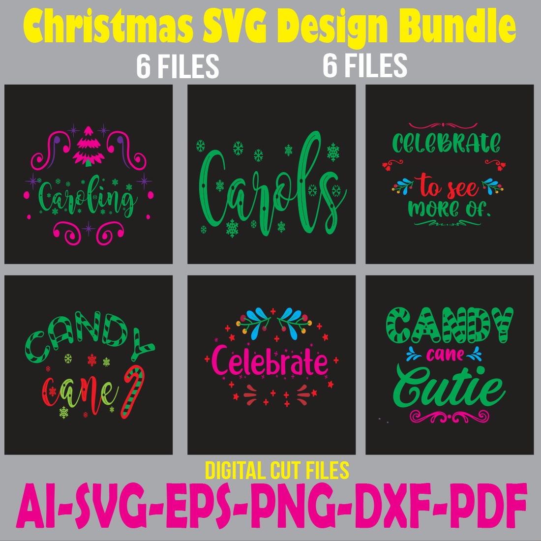 01 Christmas SVG Design Bundle cover image.