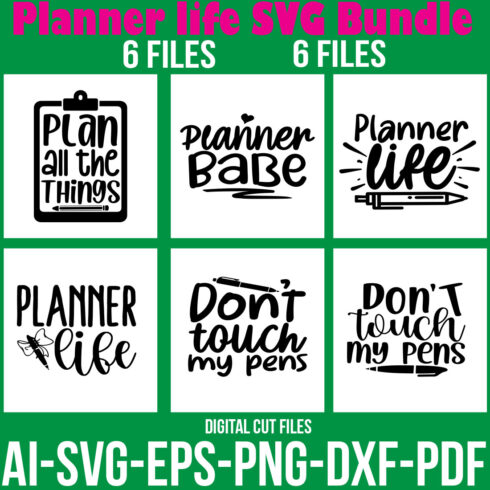 Planner life SVG Bundle cover image.