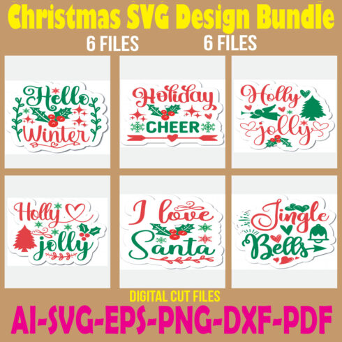 Christmas SVG Design Bundle cover image.