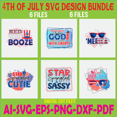 4th of July SVG Design Bundle cover image.