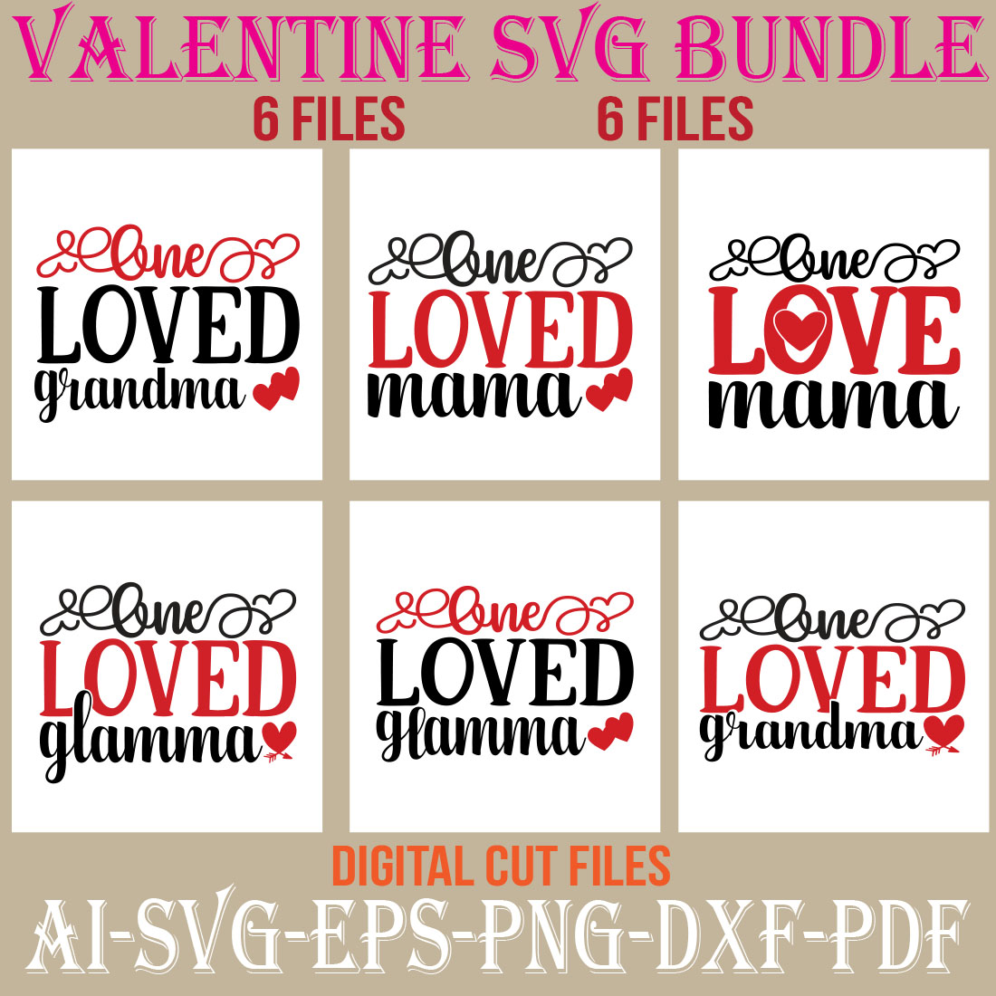 Valentine SVG Bundle cover image.