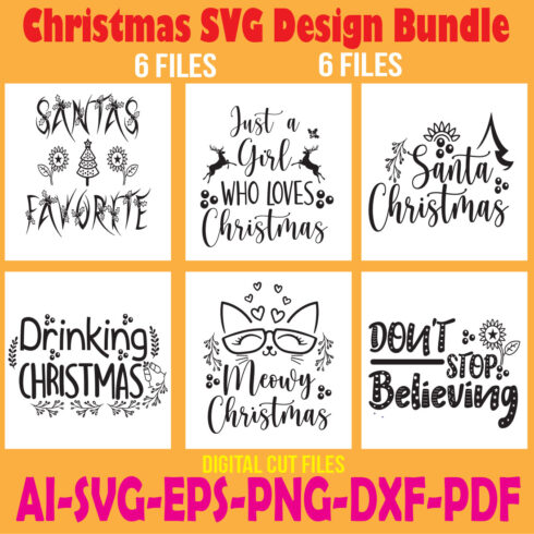 Christmas SVG Design Bundle cover image.