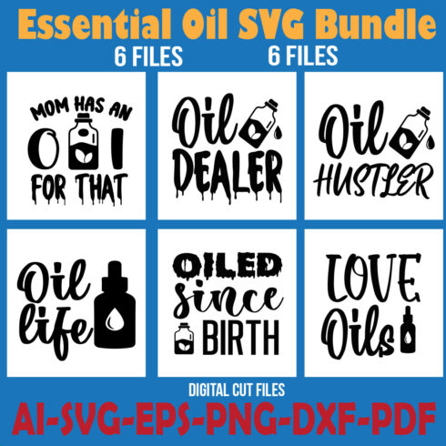 Essential Oil SVG Bundle cover image.