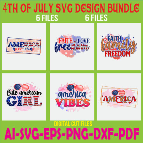 4th of July SVG Design Bundle cover image.