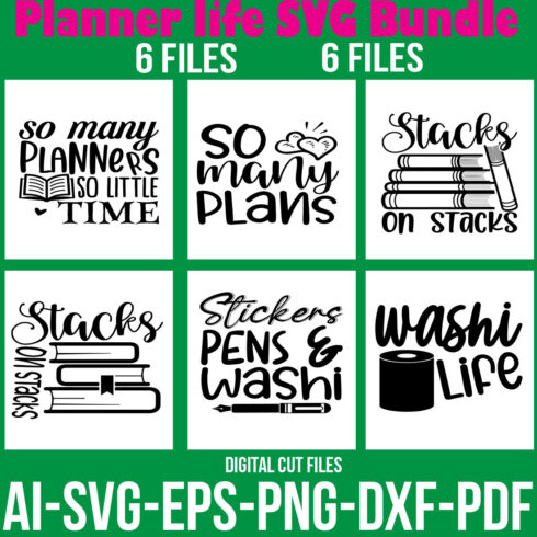Planner life SVG Bundle cover image.