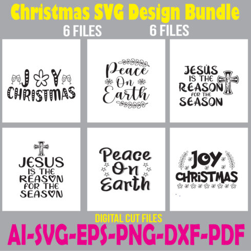 Christmas SVG Design Bundle cover image.