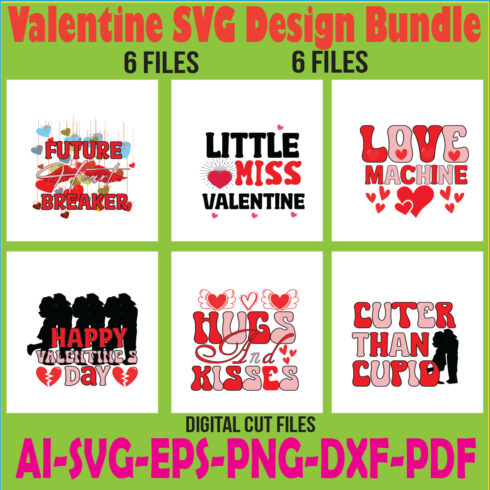 Valentine SVG Design Bundle cover image.