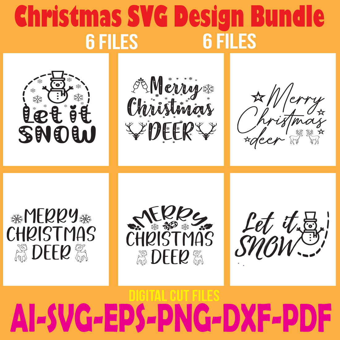 Christmas SVG Design Bundle cover image.