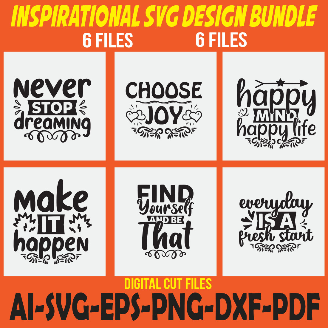 Inspirational SVG Design Bundle cover image.