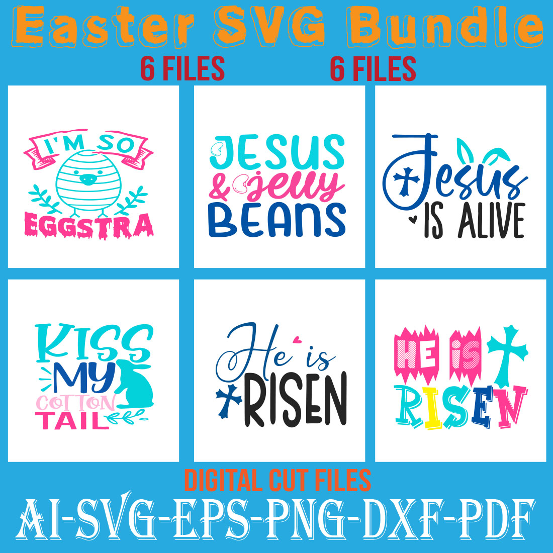 Big Easter SVG Bundle cover image.