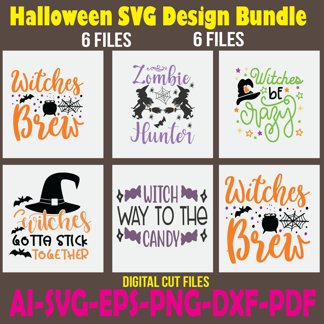 Halloween SVG Design Bundle cover image.