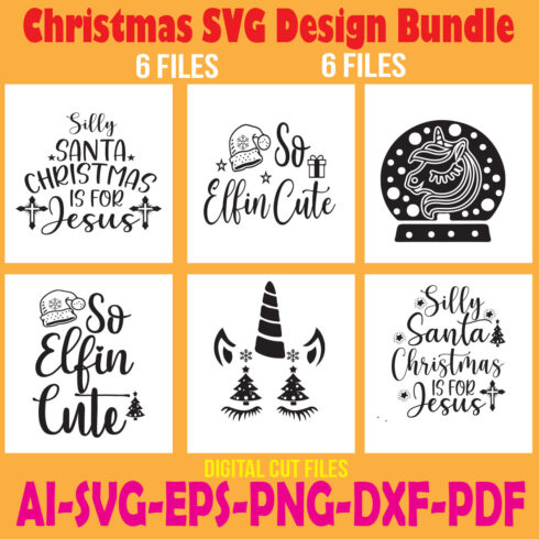 Christmas SVG Design Bundle cover image.