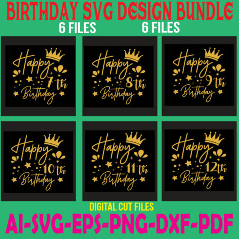 Queen Birthday SVG Design Bundle cover image.