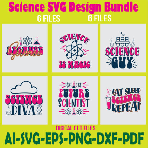 Science SVG Design Bundle cover image.