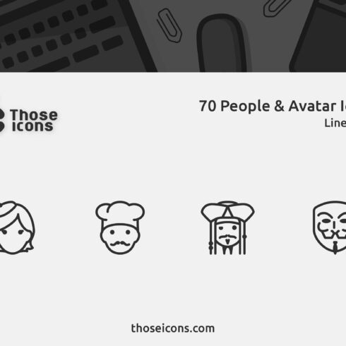70 People & Avatar Line Icon cover image.