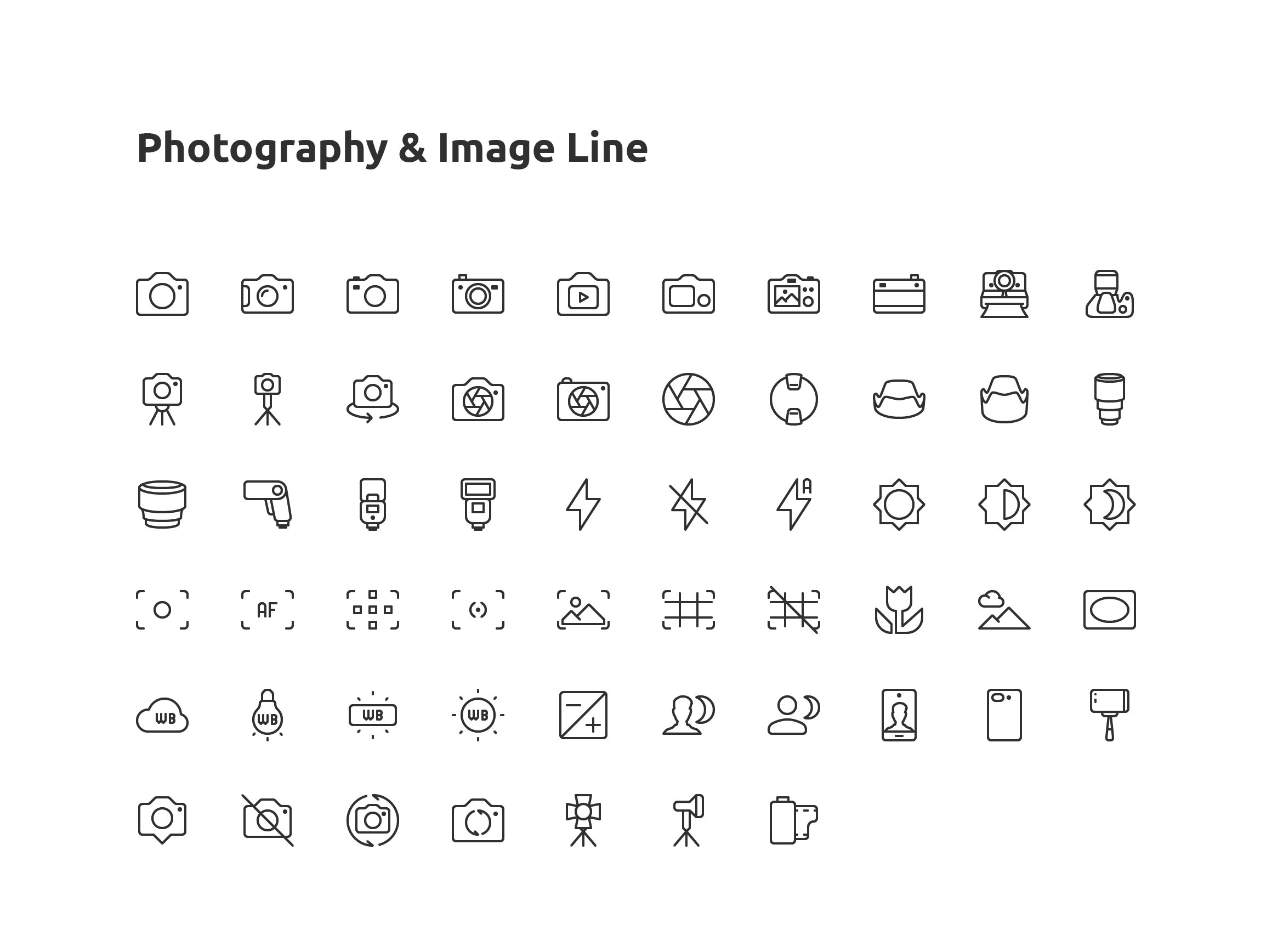 57 Photography & Image Line Icon preview image.