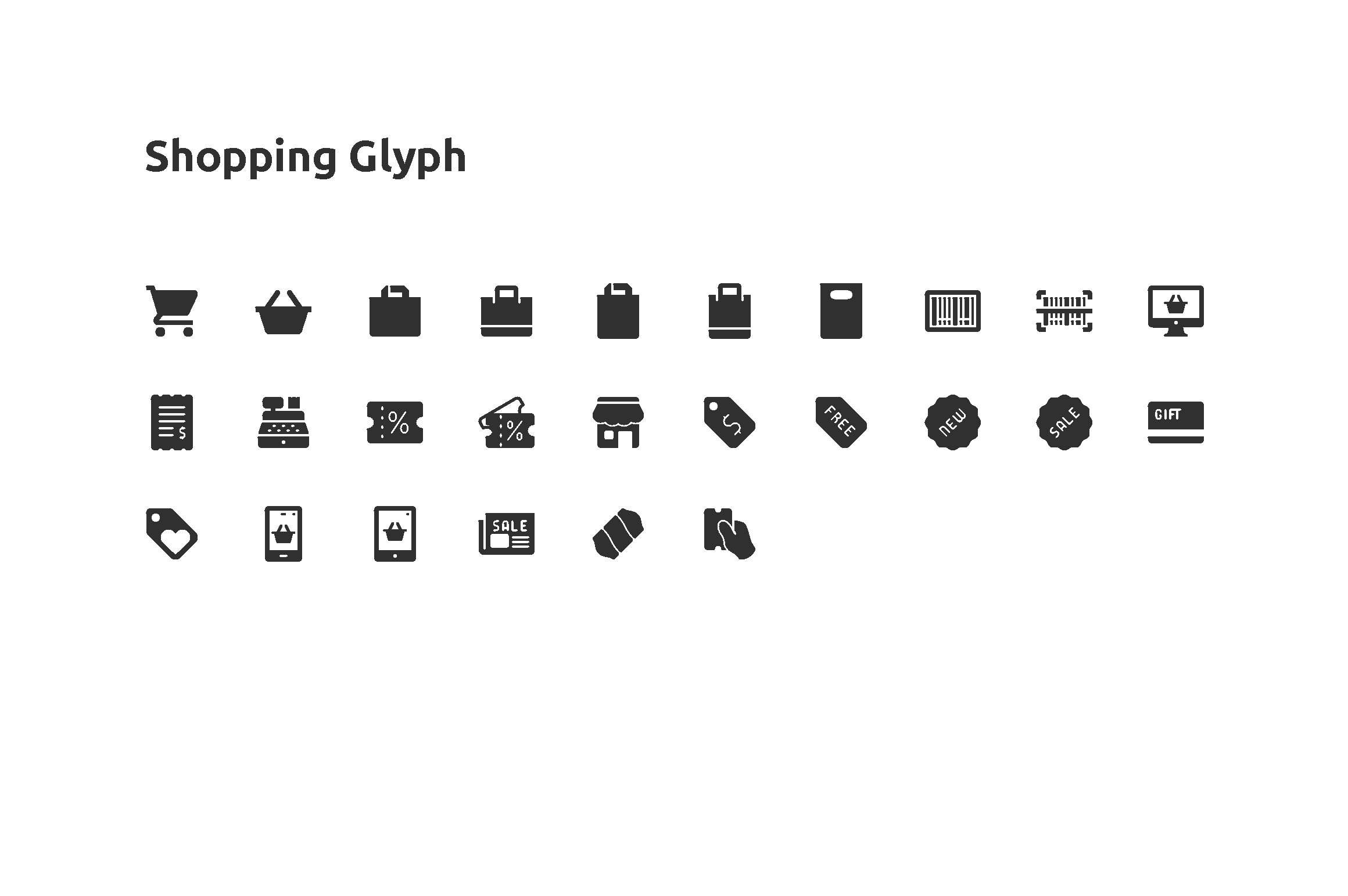 26 Shopping Vector Glyph Icon preview image.