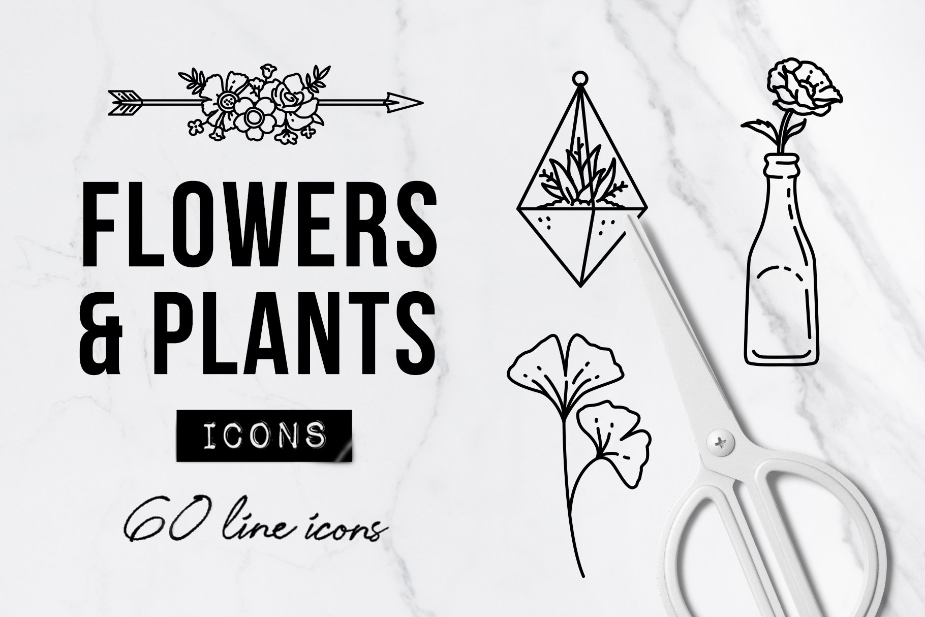 60 Plant & Floral Icons - Flower cover image.
