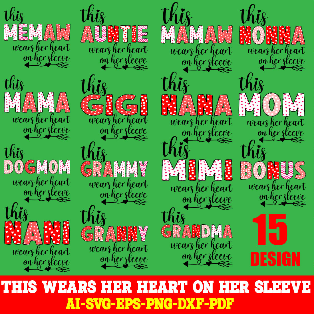 Valentines Day Png, THIS MAMA wears her heart on her sleeve