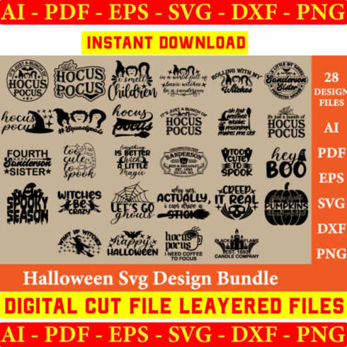 Halloween Svg Bundle, Halloween Clipart, Halloween Signs, Ghost Svg, Zombie Svg, Witch Svg, cover image.