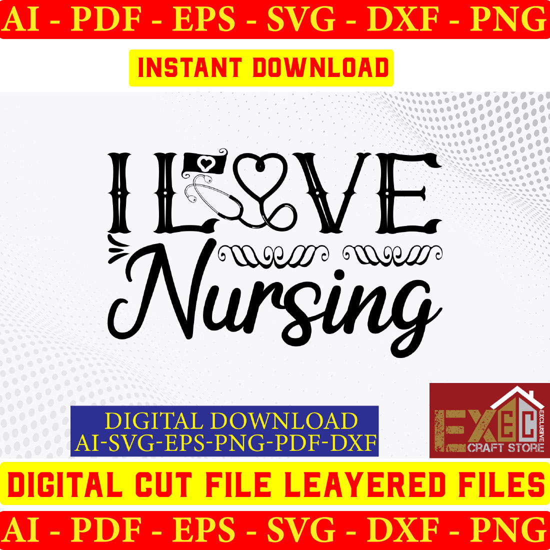 Nurses SVG Design Bundle preview image.