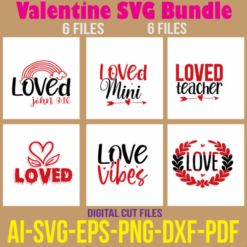 Valentine SVG Bundle cover image.