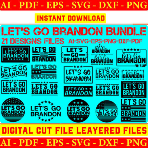 Let's Go Brandon svg, Let's Go Brandon PNG, Conservative Anti Liberal Design, anti biden svg, trump svg, cover image.