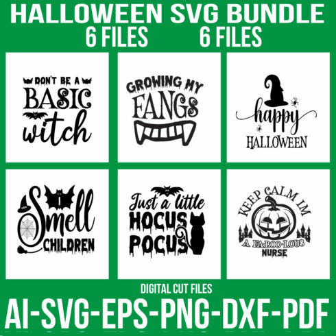 Halloween Tote Bag SVG Bundle cover image.
