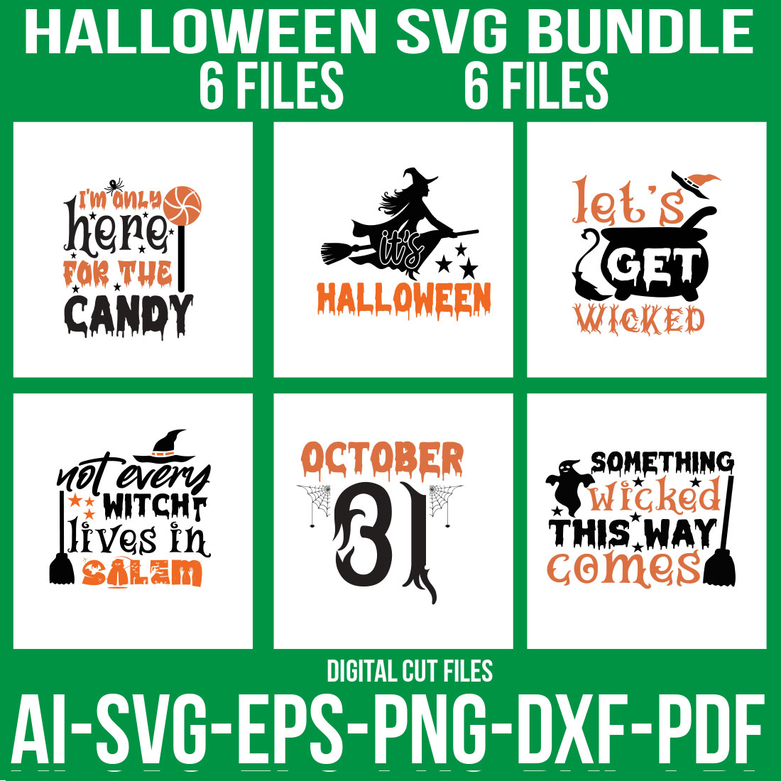 Halloween SVG Bundle cover image.