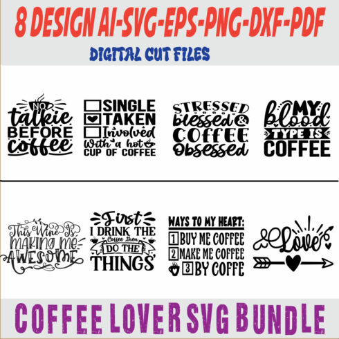 Coffee Lover SVG Bundle cover image.
