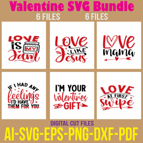 Valentine SVG Bundle cover image.