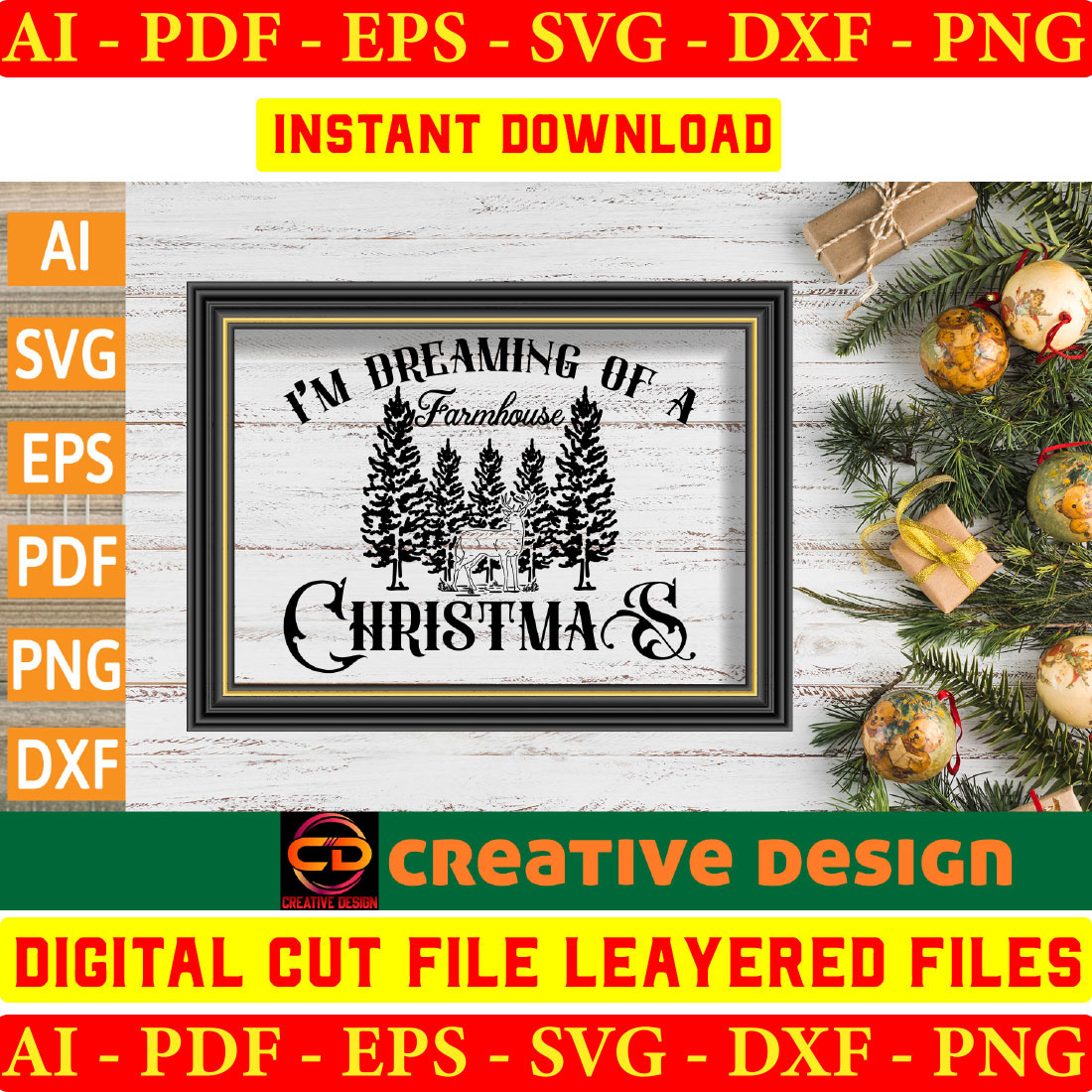 I'm dreaming of a christmas svg file.