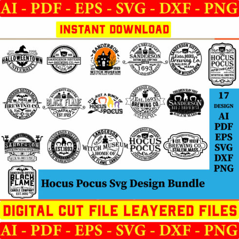 Hocus Pocus SVG, Sanderson Svg, Sanderson Sisters Svg, Sanderson bundle Svg, Halloween Svg, Witch SVG, Cricut cover image.