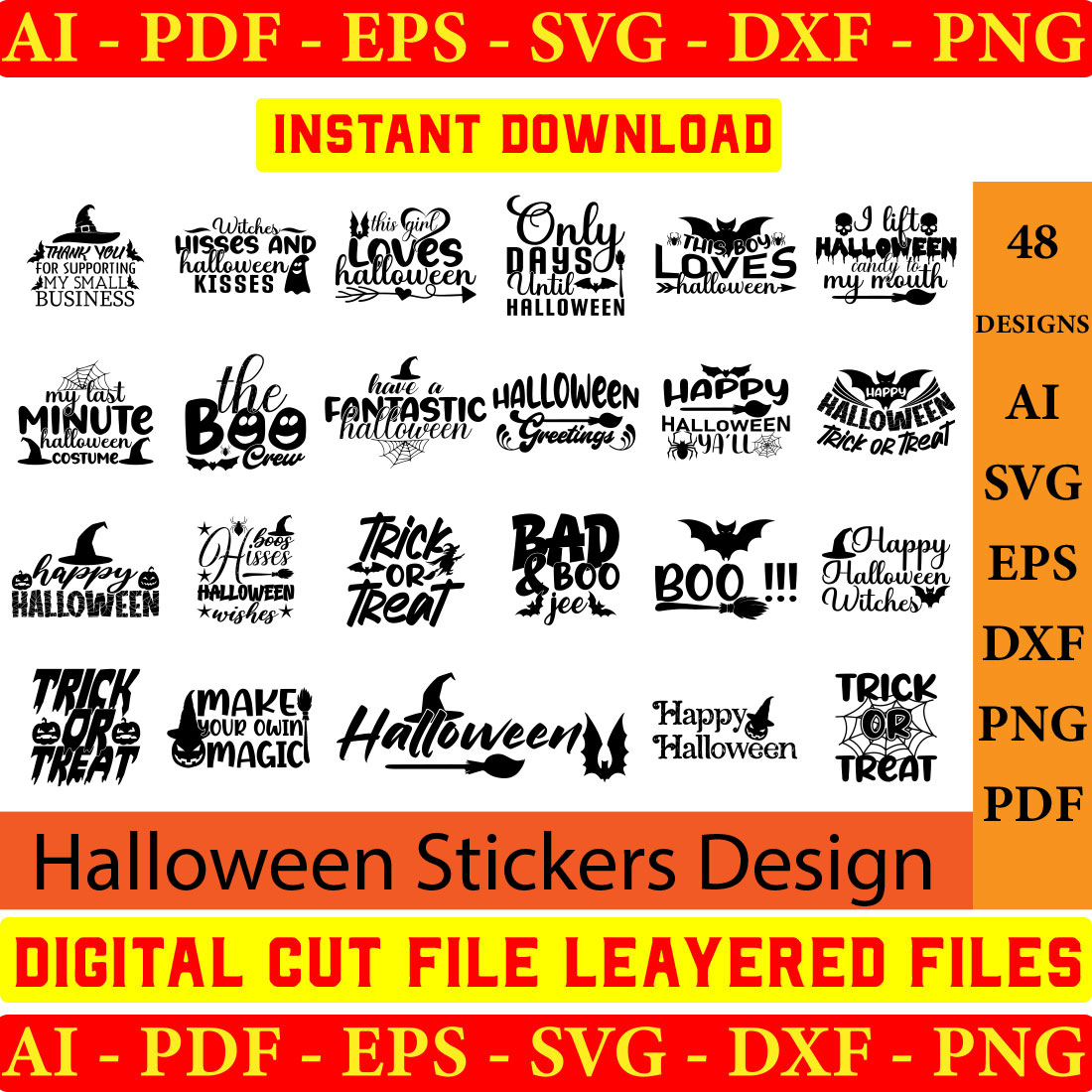 Halloween Sistker Design SVG Bundle preview image.