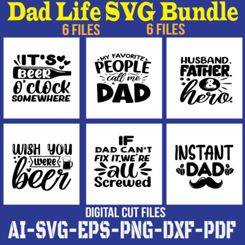 Dad SVG Bundle cover image.