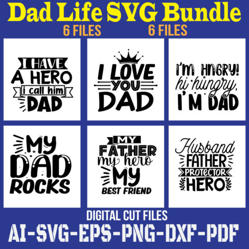 Fathers SVG Bundle cover image.