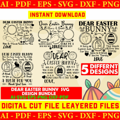 Dear Easter Bunny Svg Design Bundle Vol-07 cover image.