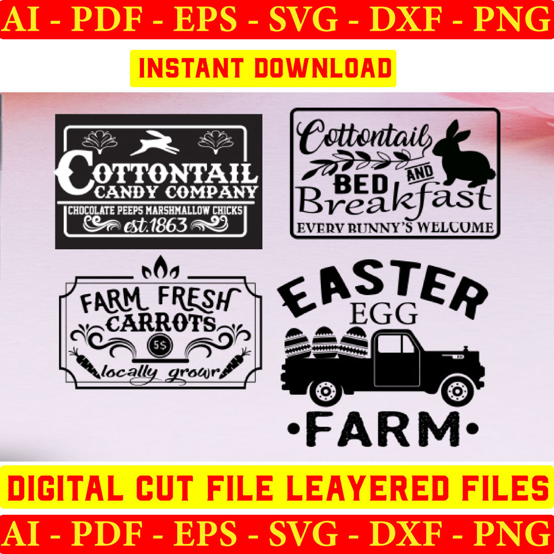 Easter Mini Svg Bundle Vol-03 preview image.