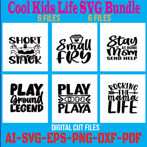 Cool Kids Life SVG Bundle cover image.
