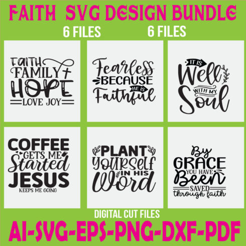 Faith SVG Design bundle cover image.